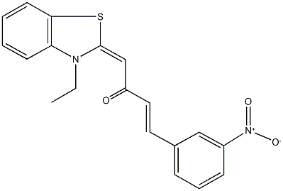 1-(3-ethyl-1,3-benzothiazol-2(3H)-ylidene)-4-{3-nitrophenyl}-3-buten-2-one Structure