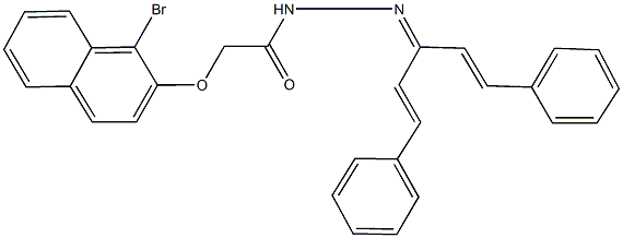 2-[(1-bromo-2-naphthyl)oxy]-N'-[3-phenyl-1-(2-phenylvinyl)-2-propenylidene]acetohydrazide,,结构式