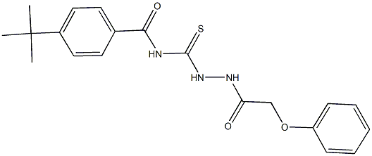 4-tert-butyl-N-{[2-(phenoxyacetyl)hydrazino]carbothioyl}benzamide Struktur