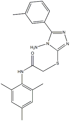2-{[4-amino-5-(3-methylphenyl)-4H-1,2,4-triazol-3-yl]sulfanyl}-N-mesitylacetamide