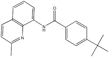 4-tert-butyl-N-(2-methyl-8-quinolinyl)benzamide Struktur