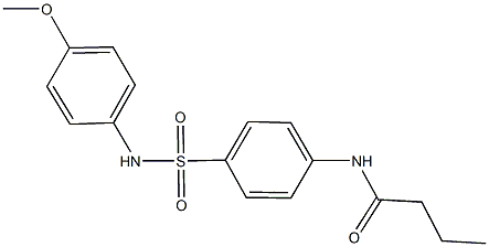 N-{4-[(4-methoxyanilino)sulfonyl]phenyl}butanamide,,结构式