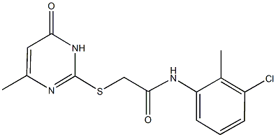  N-(3-chloro-2-methylphenyl)-2-[(4-methyl-6-oxo-1,6-dihydro-2-pyrimidinyl)sulfanyl]acetamide
