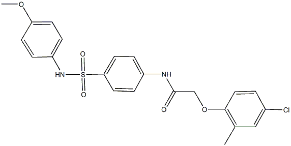 2-(4-chloro-2-methylphenoxy)-N-{4-[(4-methoxyanilino)sulfonyl]phenyl}acetamide Structure