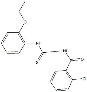 N-(2-chlorobenzoyl)-N'-(2-ethoxyphenyl)thiourea Structure