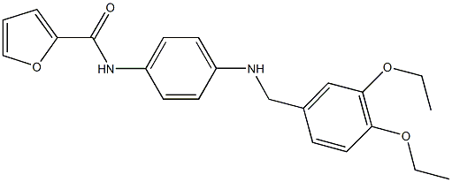 N-{4-[(3,4-diethoxybenzyl)amino]phenyl}-2-furamide Struktur