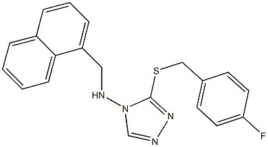 3-[(4-fluorobenzyl)sulfanyl]-N-(1-naphthylmethyl)-4H-1,2,4-triazol-4-amine 结构式