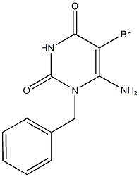 6-amino-1-benzyl-5-bromo-2,4(1H,3H)-pyrimidinedione Struktur