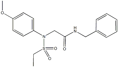 N-benzyl-2-[(ethylsulfonyl)-4-methoxyanilino]acetamide Structure