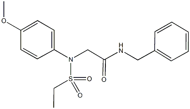  N-benzyl-2-[(ethylsulfonyl)-4-methoxyanilino]acetamide