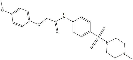  2-(4-methoxyphenoxy)-N-{4-[(4-methyl-1-piperazinyl)sulfonyl]phenyl}acetamide