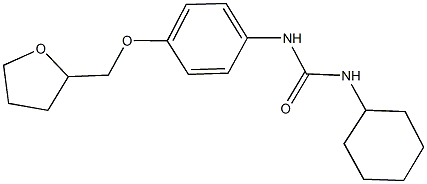 N-cyclohexyl-N'-[4-(tetrahydro-2-furanylmethoxy)phenyl]urea,,结构式