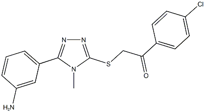 2-{[5-(3-aminophenyl)-4-methyl-4H-1,2,4-triazol-3-yl]sulfanyl}-1-(4-chlorophenyl)ethanone Structure