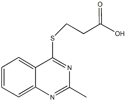3-[(2-methyl-4-quinazolinyl)sulfanyl]propanoic acid Structure