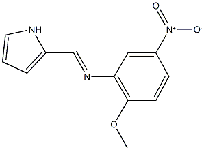 2-[({5-nitro-2-methoxyphenyl}imino)methyl]-1H-pyrrole 化学構造式