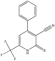4-phenyl-2-thioxo-6-(trifluoromethyl)-1,2-dihydro-3-pyridinecarbonitrile 化学構造式