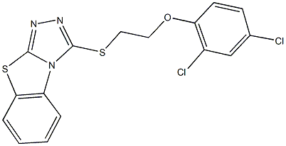 3-{[2-(2,4-dichlorophenoxy)ethyl]sulfanyl}[1,2,4]triazolo[3,4-b][1,3]benzothiazole Struktur