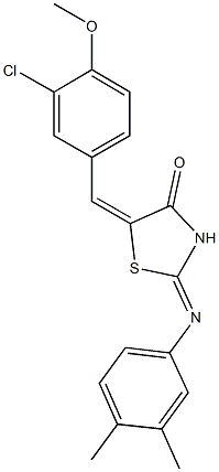 5-(3-chloro-4-methoxybenzylidene)-2-[(3,4-dimethylphenyl)imino]-1,3-thiazolidin-4-one