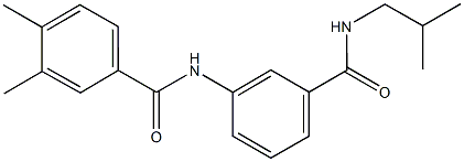 N-{3-[(isobutylamino)carbonyl]phenyl}-3,4-dimethylbenzamide,,结构式