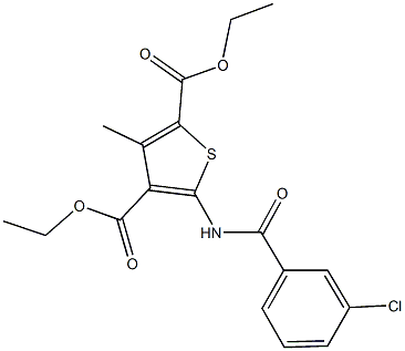 diethyl 5-[(3-chlorobenzoyl)amino]-3-methyl-2,4-thiophenedicarboxylate