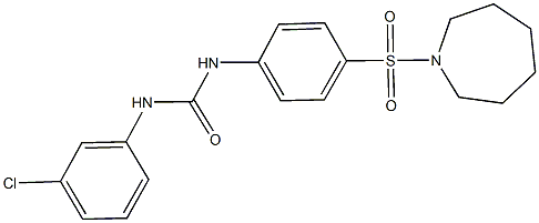 N-[4-(1-azepanylsulfonyl)phenyl]-N'-(3-chlorophenyl)urea Structure