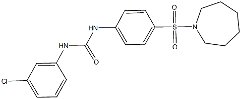 N-[4-(1-azepanylsulfonyl)phenyl]-N'-(3-chlorophenyl)urea Struktur