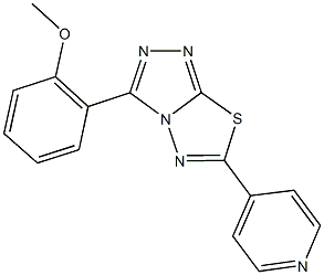  methyl 2-[6-(4-pyridinyl)[1,2,4]triazolo[3,4-b][1,3,4]thiadiazol-3-yl]phenyl ether