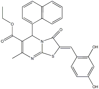 ethyl 2-(2,4-dihydroxybenzylidene)-7-methyl-5-(1-naphthyl)-3-oxo-2,3-dihydro-5H-[1,3]thiazolo[3,2-a]pyrimidine-6-carboxylate