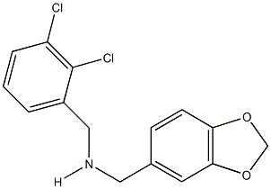 N-(1,3-benzodioxol-5-ylmethyl)-N-(2,3-dichlorobenzyl)amine Structure