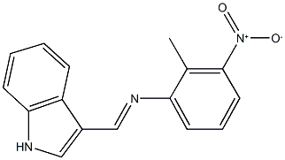 3-[({3-nitro-2-methylphenyl}imino)methyl]-1H-indole Structure