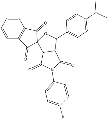 5-(4-fluorophenyl)-3-(4-isopropylphenyl)-1',3',4,6(2H)-tetraoxohexahydrospiro[1H-furo[3,4-c]pyrrole-1,2'-(1'H)-indene]