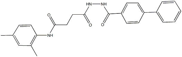 4-[2-([1,1'-biphenyl]-4-ylcarbonyl)hydrazino]-N-(2,4-dimethylphenyl)-4-oxobutanamide,,结构式
