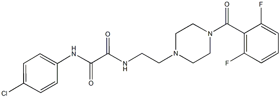 N~1~-(4-chlorophenyl)-N~2~-{2-[4-(2,6-difluorobenzoyl)-1-piperazinyl]ethyl}ethanediamide 结构式