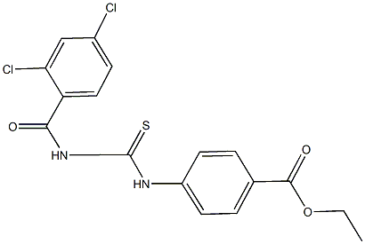 ethyl 4-({[(2,4-dichlorobenzoyl)amino]carbothioyl}amino)benzoate Struktur