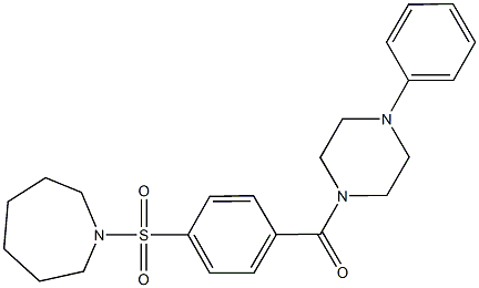1-({4-[(4-phenyl-1-piperazinyl)carbonyl]phenyl}sulfonyl)azepane,,结构式