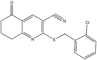  2-[(2-chlorobenzyl)sulfanyl]-5-oxo-5,6,7,8-tetrahydro-3-quinolinecarbonitrile