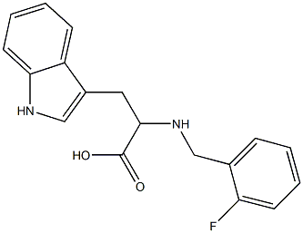 N-(2-fluorobenzyl)tryptophan Struktur