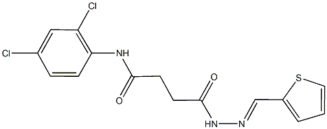 N-(2,4-dichlorophenyl)-4-oxo-4-[2-(thien-2-ylmethylene)hydrazino]butanamide Struktur