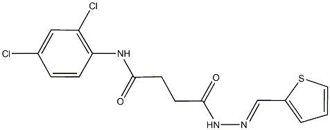 N-(2,4-dichlorophenyl)-4-oxo-4-[2-(thien-2-ylmethylene)hydrazino]butanamide Structure