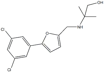 2-({[5-(3,5-dichlorophenyl)-2-furyl]methyl}amino)-2-methyl-1-propanol Structure