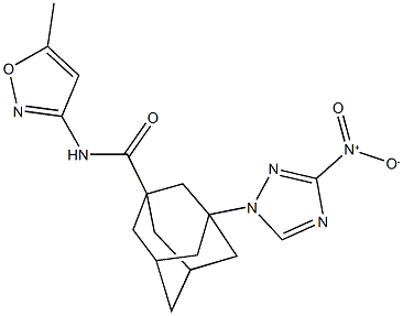 3-{3-nitro-1H-1,2,4-triazol-1-yl}-N-(5-methyl-3-isoxazolyl)-1-adamantanecarboxamide Structure