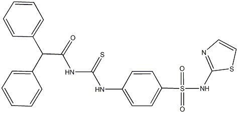 4-({[(diphenylacetyl)amino]carbothioyl}amino)-N-(1,3-thiazol-2-yl)benzenesulfonamide|