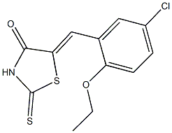 5-(5-chloro-2-ethoxybenzylidene)-2-thioxo-1,3-thiazolidin-4-one Structure