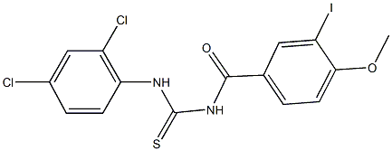 N-(2,4-dichlorophenyl)-N'-(3-iodo-4-methoxybenzoyl)thiourea Structure