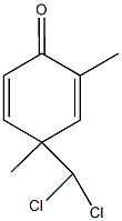 4-(dichloromethyl)-2,4-dimethyl-2,5-cyclohexadien-1-one 化学構造式