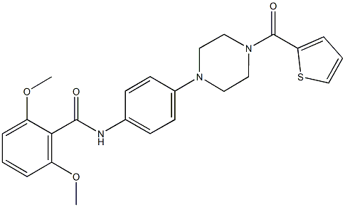 2,6-dimethoxy-N-{4-[4-(2-thienylcarbonyl)-1-piperazinyl]phenyl}benzamide