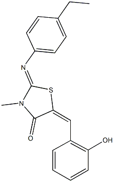 2-[(4-ethylphenyl)imino]-5-(2-hydroxybenzylidene)-3-methyl-1,3-thiazolidin-4-one