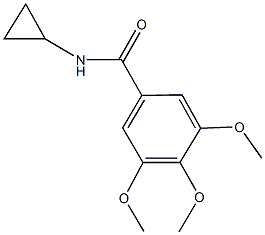 N-cyclopropyl-3,4,5-trimethoxybenzamide Struktur