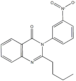 2-butyl-3-{3-nitrophenyl}-4(3H)-quinazolinone 化学構造式