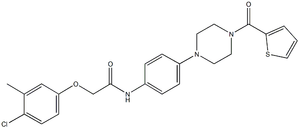 2-(4-chloro-3-methylphenoxy)-N-{4-[4-(2-thienylcarbonyl)-1-piperazinyl]phenyl}acetamide|